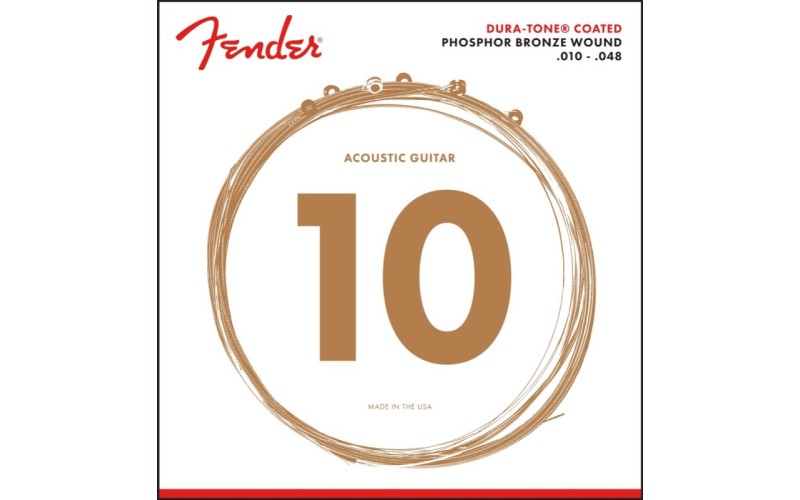 FENDER 860XL PHOSPHOR BRONZE COATED 10-48 Струны для акустической гитары 10-48