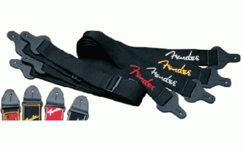 FENDER BLACK/WHITE LOGO ремень для гитары