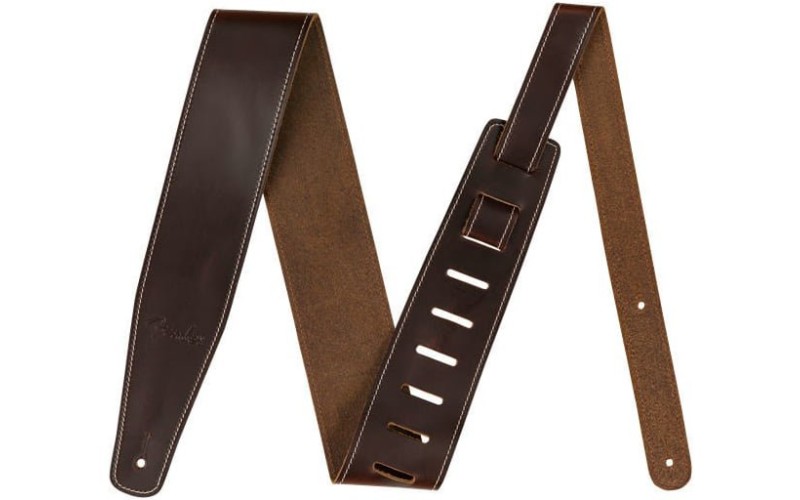 FENDER BROKEN-IN LEATHER STRAP BROWN 2.5' Ремень для гитары кожаный, длина 2.5