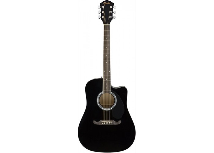 FENDER FA-125CE Black Dreadnought - электроакустическая гитара