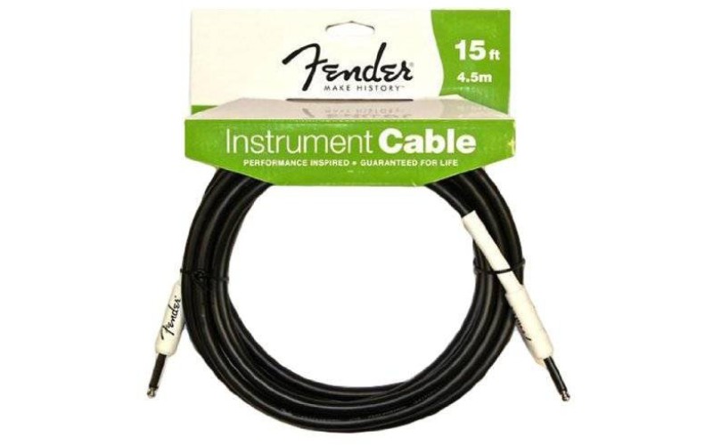 FENDER PERFORMANCE SERIES INSTRUMENT CABLE 15' BLACK инструментальный кабель 4,5м