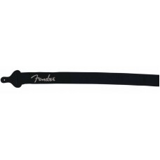 FENDER BLACK STRAP/GREY LOGO ремень для гитары, нейлон, цвет черный, серый логотип