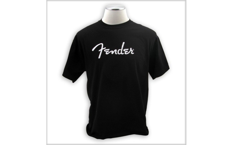 FENDER SPAGHETTI LOGO TEE BLK XXL футболка с логотипом Fender Spaghetti