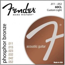 FENDER STRINGS NEW ACOUSTIC 60CL PH0S BRONZE 11-50 струны для акустической гитары