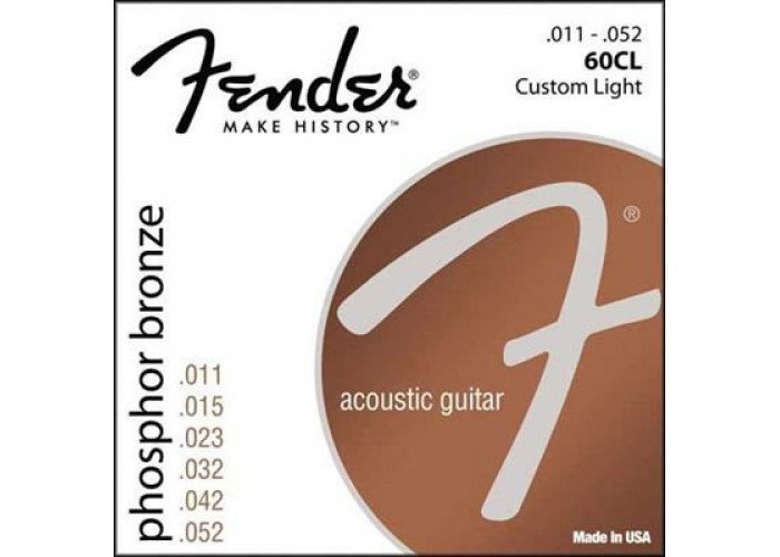 FENDER STRINGS NEW ACOUSTIC 60CL PH0S BRONZE 11-50 струны для акустической гитары