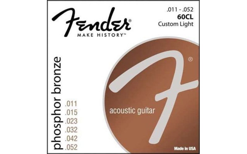 FENDER STRINGS NEW ACOUSTIC 60CL PH0S BRONZE 11-50 струны для акустической гитары