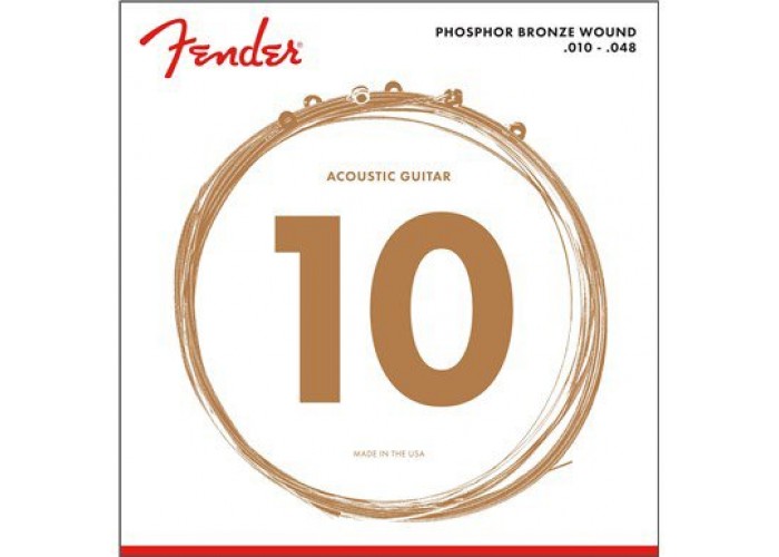 FENDER STRINGS NEW ACOUSTIC 60XL PHOS BRNZ BALL 10-48 струны для акустической гитары