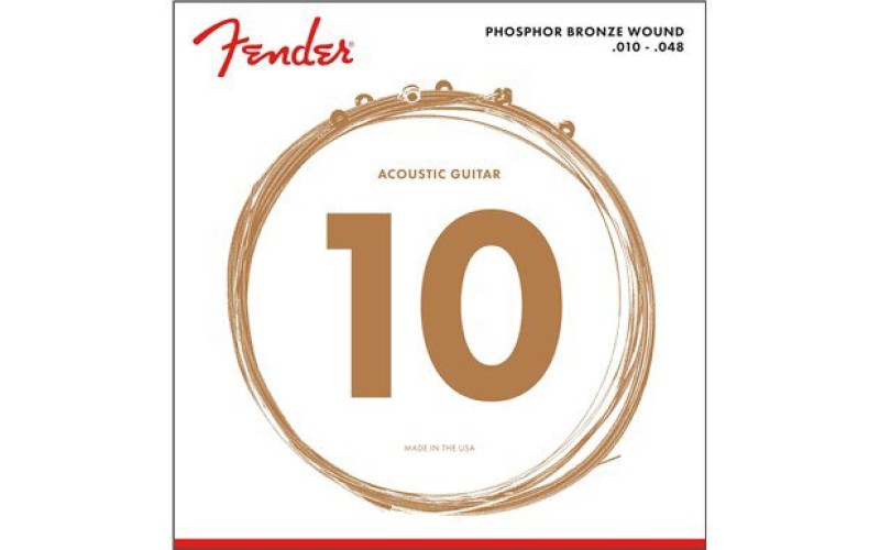 FENDER STRINGS NEW ACOUSTIC 60XL PHOS BRNZ BALL 10-48 струны для акустической гитары