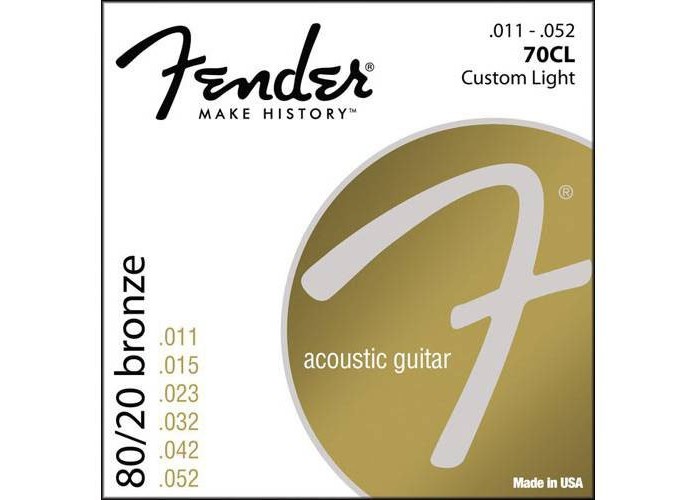 FENDER STRINGS NEW ACOUSTIC 70CL 80/20 BRONZE 11-50 струны для акустической гитары