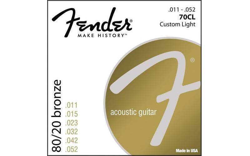 FENDER STRINGS NEW ACOUSTIC 70CL 80/20 BRONZE 11-50 струны для акустической гитары
