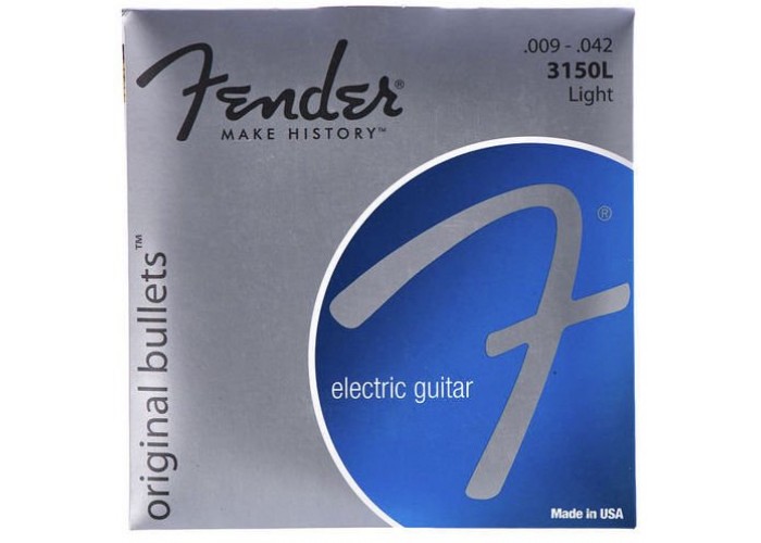 FENDER STRINGS NEW ORIGINAL BULLET 3150L PURE NKL BULLET END 9-42 струны для электрогитары