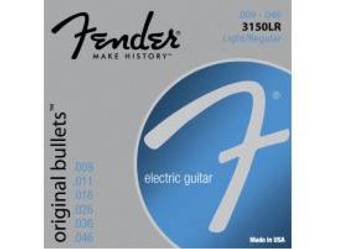 FENDER STRINGS NEW ORIGINAL BULLET 3150LR PURE NKL BLT END 9-46 струны для электрогитары