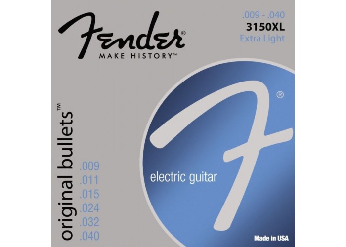 FENDER STRINGS NEW ORIGINAL BULLET 3150XL PURE NKL BLT END 9-40 струны для электрогитары