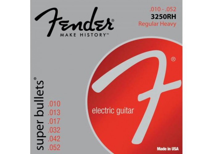 FENDER STRINGS NEW SUPER BULLET 3250RH NPS BULLET END 10-52 струны для электрогитары