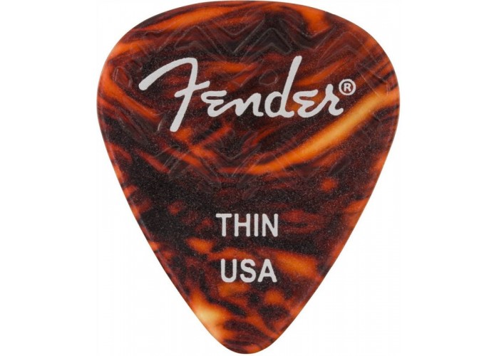 FENDER WAVELENGTH 351 THIN 6 PK TORTOISESHELL Медиаторы (упакованы по 6 шт.), мягкие