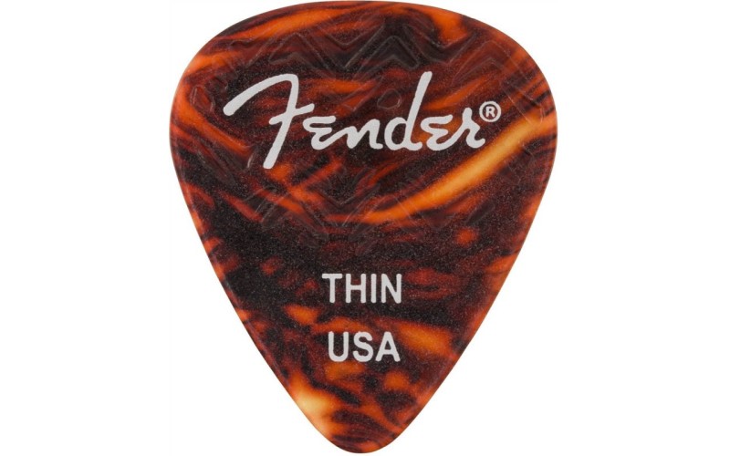 FENDER WAVELENGTH 351 THIN 6 PK TORTOISESHELL Медиаторы (упакованы по 6 шт.), мягкие