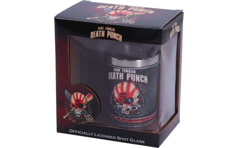 Five Finger Death Punch Shot Glass 7cm 5.5X5.5X7cm Сувенирная рюмка Five Finger, лицензионная сувени