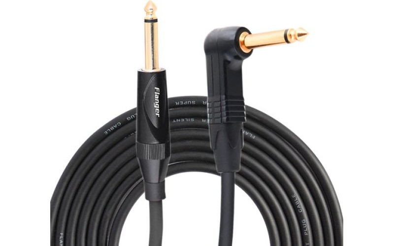 Flanger FLG-004 Super Silent Кабель инструментальный, прямой-угловой, 3м