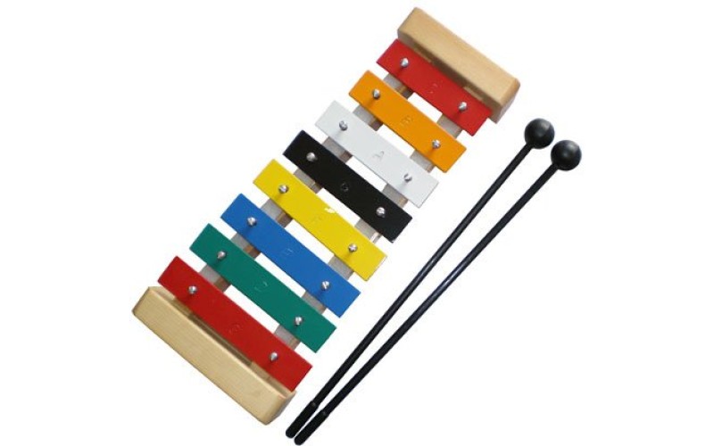 FLEET FLT-3008 Глокеншпиль (металлофон) детский 8 нот цветной