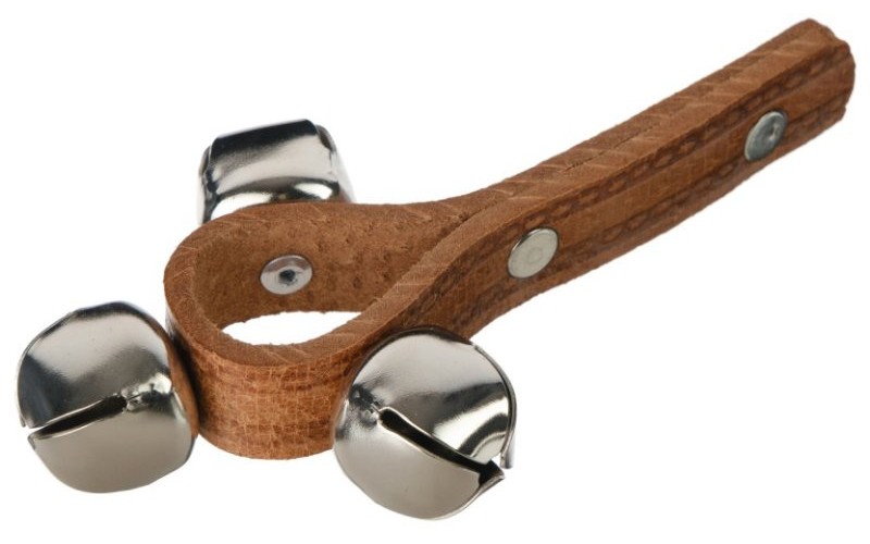 FLEET FLT-G11-3A Колокольчики (шарики) на кожаной ручке (3 колокольчика)