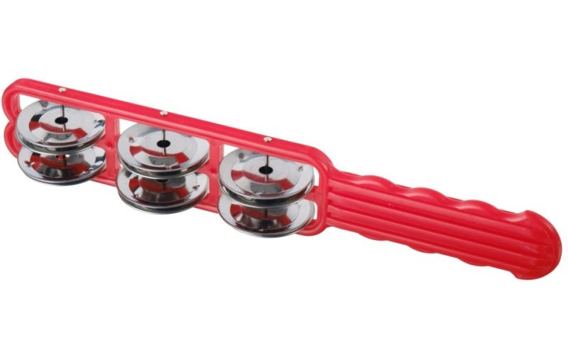 FLEET FLT-G16-2R Бубенцы плоские на пластиковой красной ручке, 6 пар