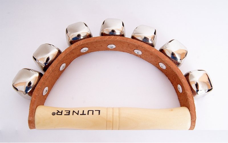 FLEET FLT-RT7R Колокольчики (7 шт.) на ручке полукруг на кожанном ремешке