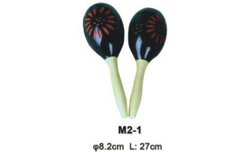 FLEET M2-1 Деревянные маракасы на ручке, диаметр 8.2cм, длина 27см