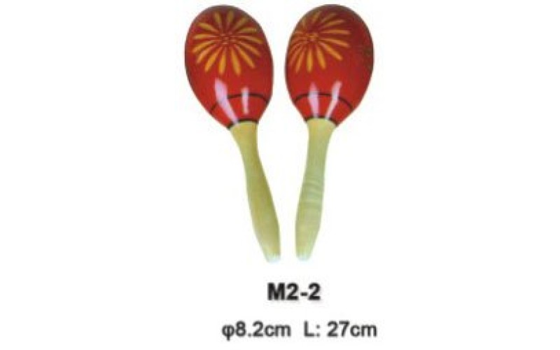 FLEET M2-2 Деревянные маракасы на ручке, диаметр 8.2cм, длина 27см