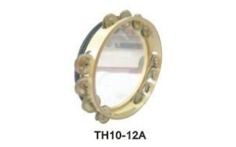 FLEET TH10-12A Тамбурин с 4х3 бубенцами, прозрачная мембрана 10дюймов, обод