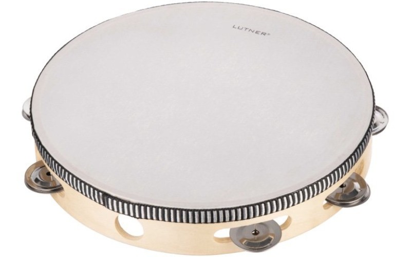 FLEET TH10-8C Тамбурин с 8 бубенцами и прозрачной мембраной, 10 дюймов