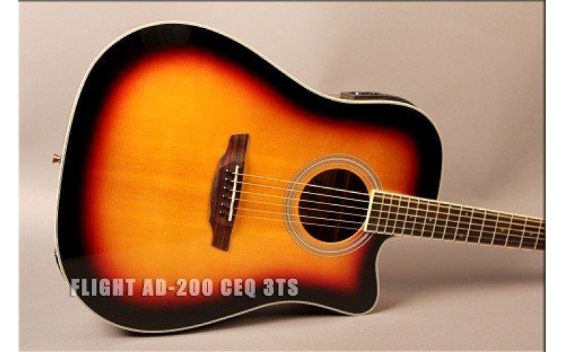FLIGHT AD-200 CEQ 3TS - электроакустическая гитара