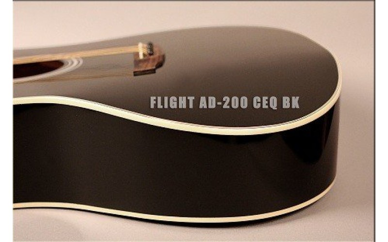 FLIGHT AD-200 CEQ BK - электроакустическая гитара