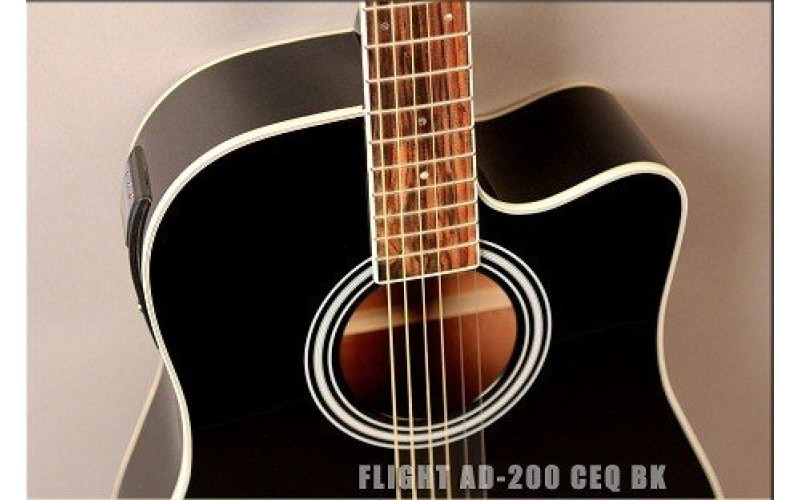 FLIGHT AD-200 CEQ BK - электроакустическая гитара