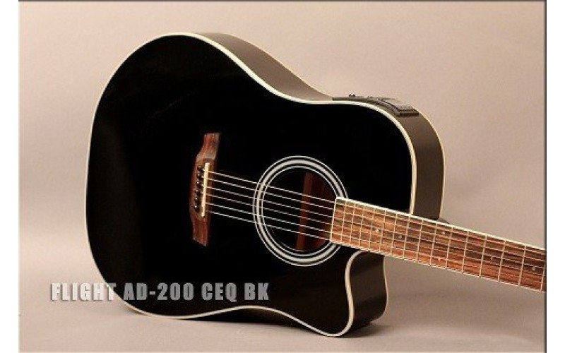 FLIGHT AD-200 CEQ BK - электроакустическая гитара