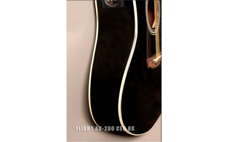 FLIGHT AD-200 CEQ BK - электроакустическая гитара