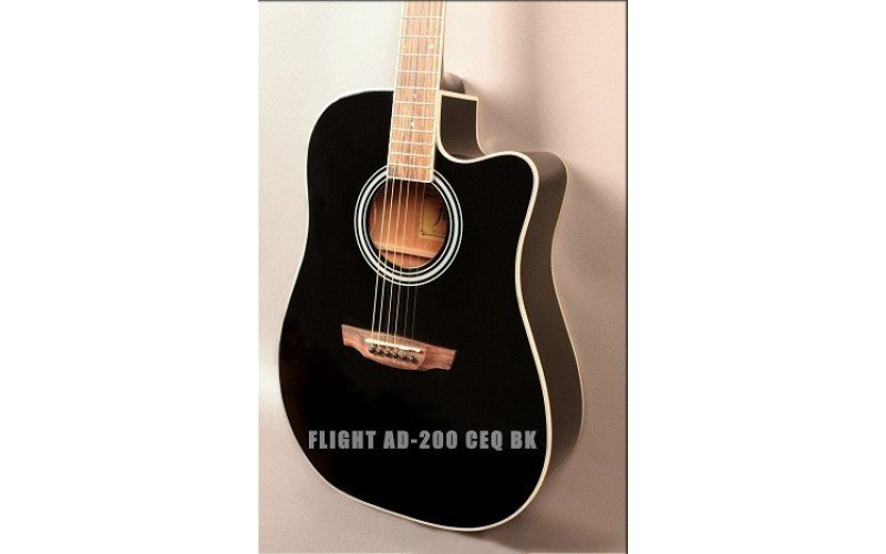 FLIGHT AD-200 CEQ BK - электроакустическая гитара