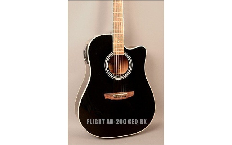 FLIGHT AD-200 CEQ BK - электроакустическая гитара