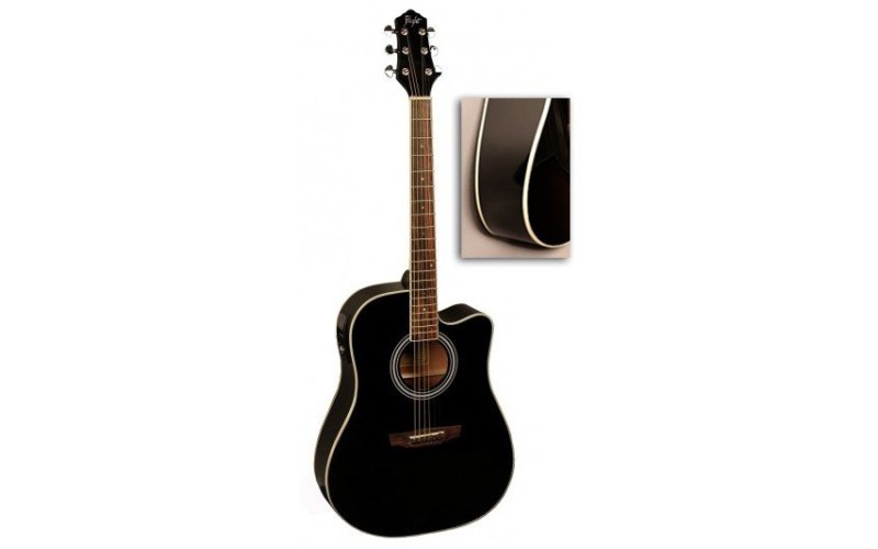FLIGHT AD-200 CEQ BK - электроакустическая гитара