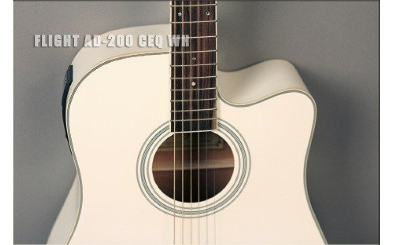 FLIGHT AD-200 CEQ WH - электроакустическая гитара