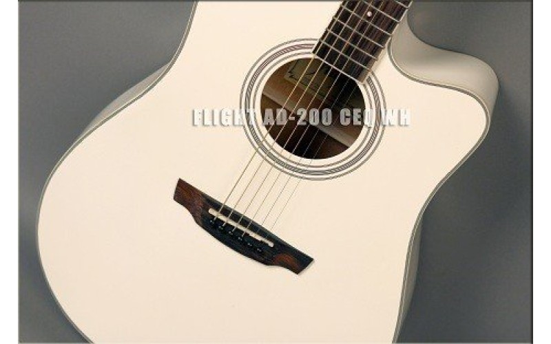 FLIGHT AD-200 CEQ WH - электроакустическая гитара