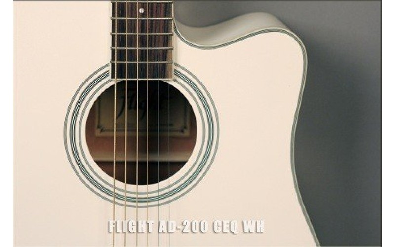 FLIGHT AD-200 CEQ WH - электроакустическая гитара