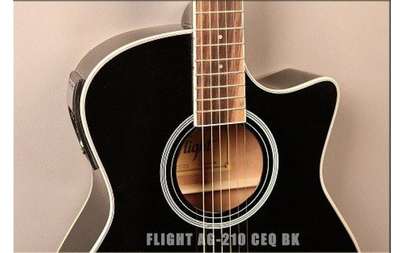 FLIGHT AG-210 CEQ BK - электроакустическая гитара