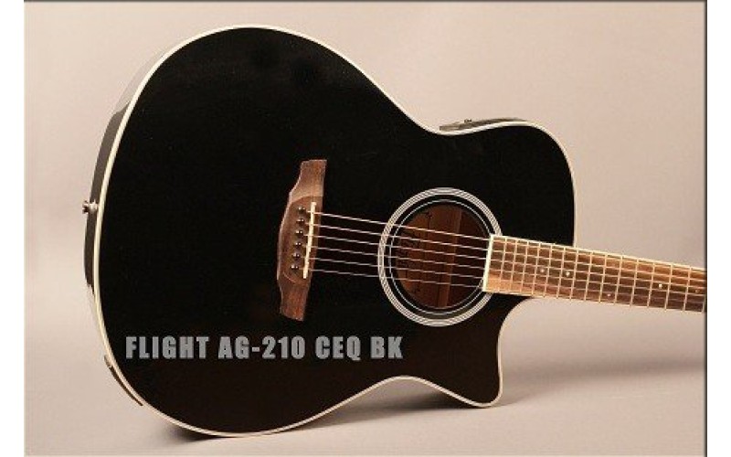 FLIGHT AG-210 CEQ BK - электроакустическая гитара
