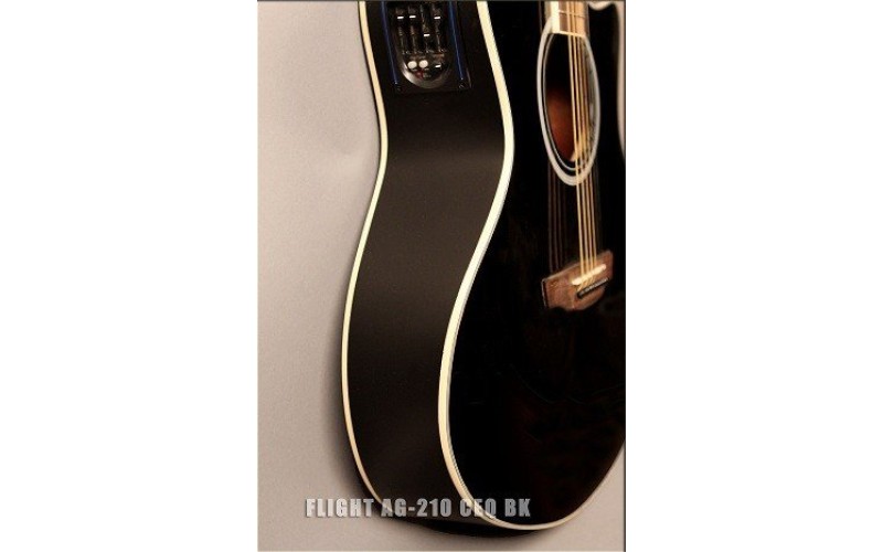 FLIGHT AG-210 CEQ BK - электроакустическая гитара