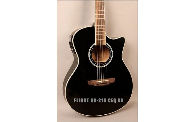 FLIGHT AG-210 CEQ BK - электроакустическая гитара