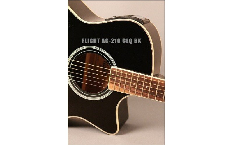 FLIGHT AG-210 CEQ BK - электроакустическая гитара