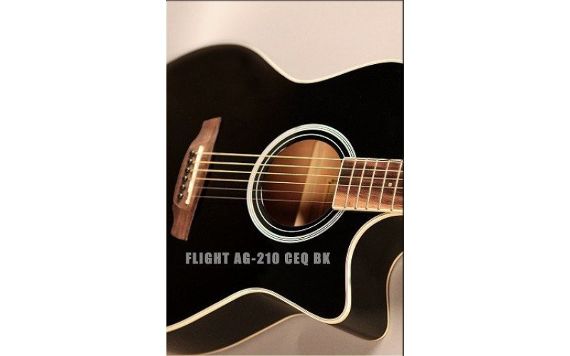 FLIGHT AG-210 CEQ BK - электроакустическая гитара