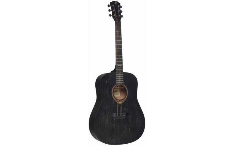 FLIGHT D-145 BK - акустическая гитара, агатис/красное дерево, цвет черный