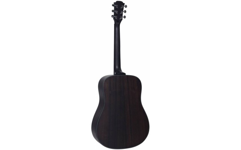 FLIGHT D-435 BK - акустическая гитара, ель/красное днерево, цвет черный 