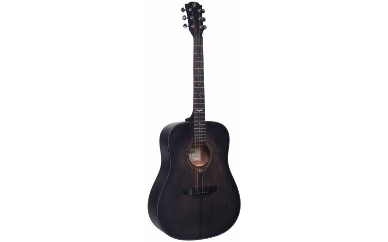 FLIGHT D-435 BK - акустическая гитара, ель/красное днерево, цвет черный 